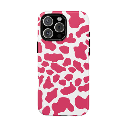 Pink Cow Print Phone Case Cover — Cute Tough Cases Protection