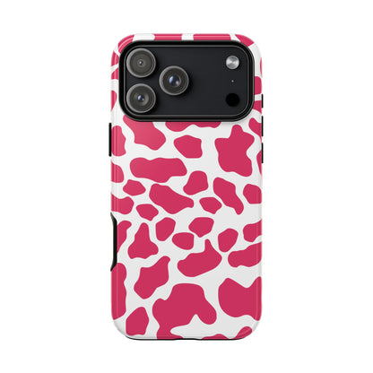 Pink Cow Print Phone Case Cover — Cute Tough Cases Protection
