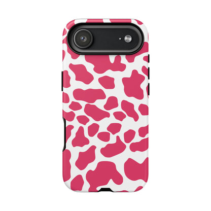 Pink Cow Print Phone Case Cover — Cute Tough Cases Protection