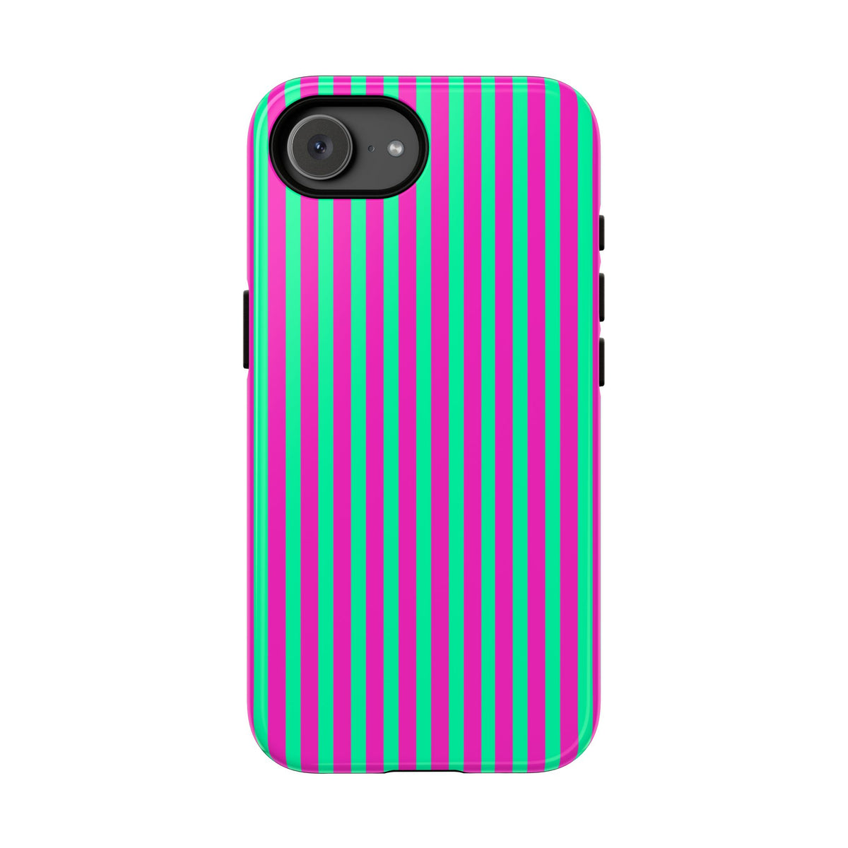 Green Pink Striped Phone Case Cover