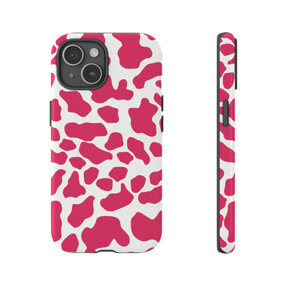 Pink Cow Print Phone Case Cover — Cute Tough Cases Protection