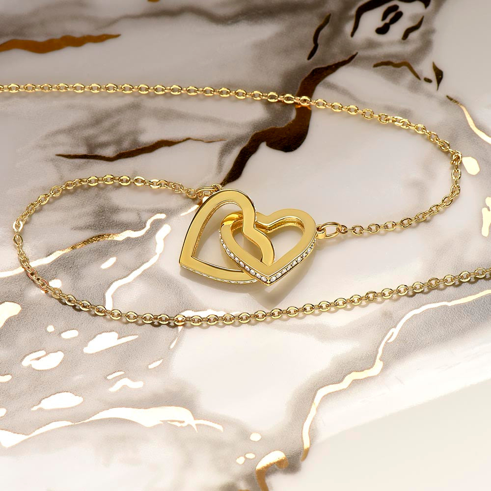 Girlfriend Necklace Intertwined Gold | Rose Gold | White Gold Hearts Pendent