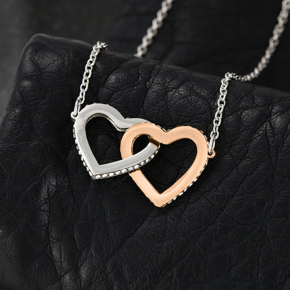Girlfriend Necklace Intertwined Gold | Rose Gold | White Gold Hearts Pendent