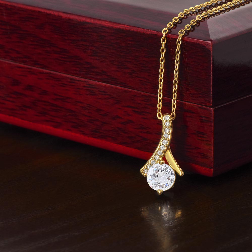 Necklace White Gold Cubic Zirconia Twist Rounded Pendent