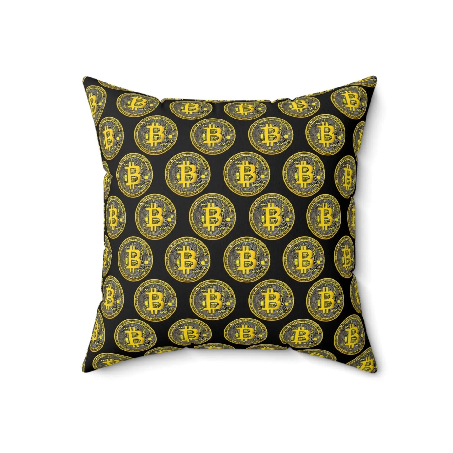 Bitcoin Polyester Square Pillow