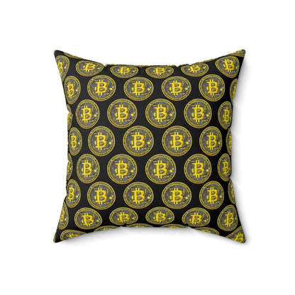 Bitcoin Polyester Square Pillow