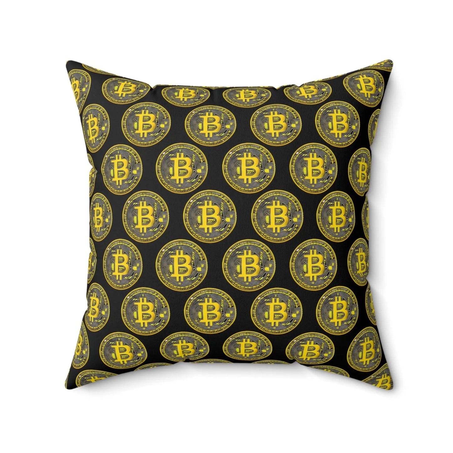 Bitcoin Polyester Square Pillow