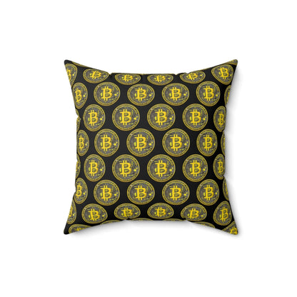 Bitcoin Polyester Square Pillow