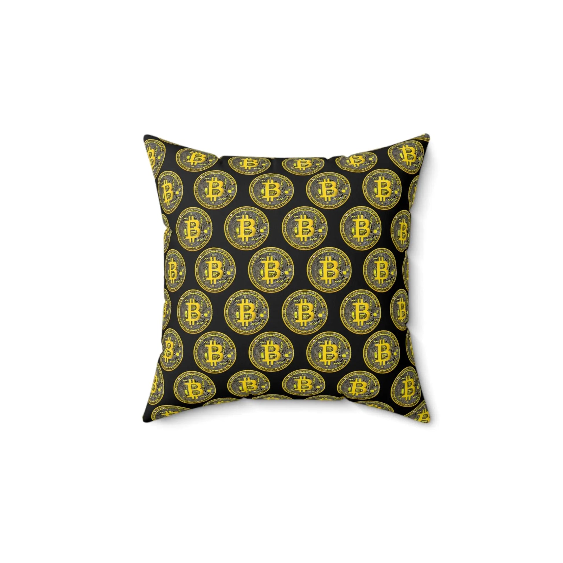 Bitcoin Polyester Square Pillow
