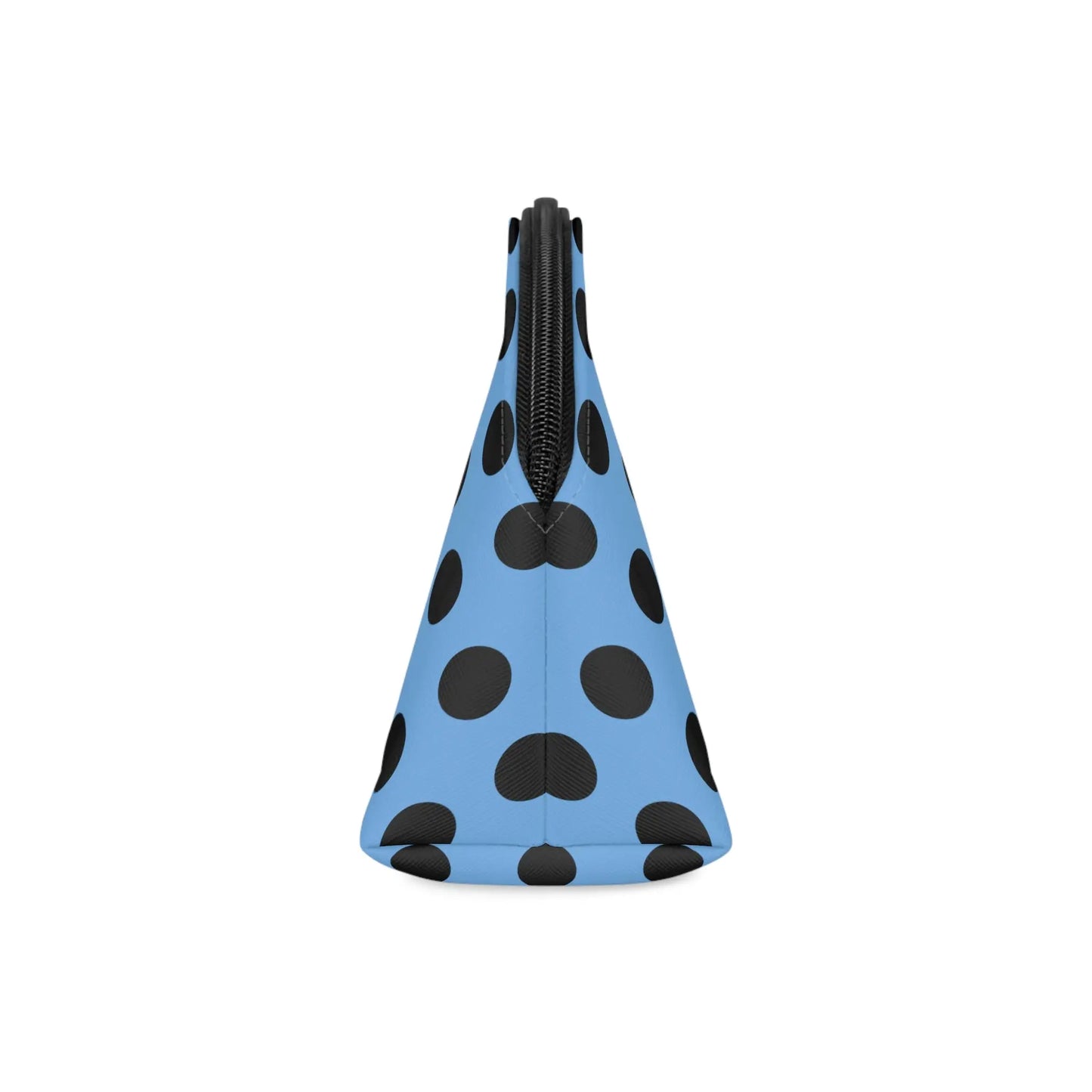 Blue Black Polkadot Makeup Carry Bag