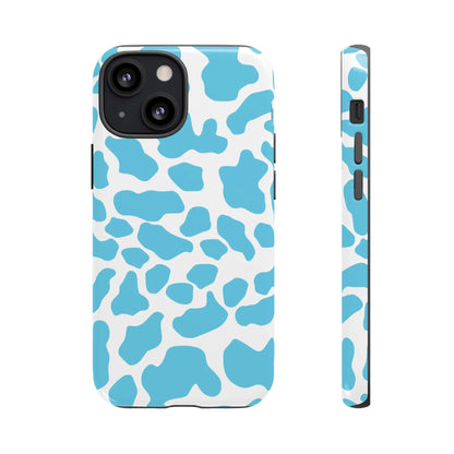 Blue White Cow Print Phone Case Cover - iPhone 13 Mini / Glossy - Phone Case