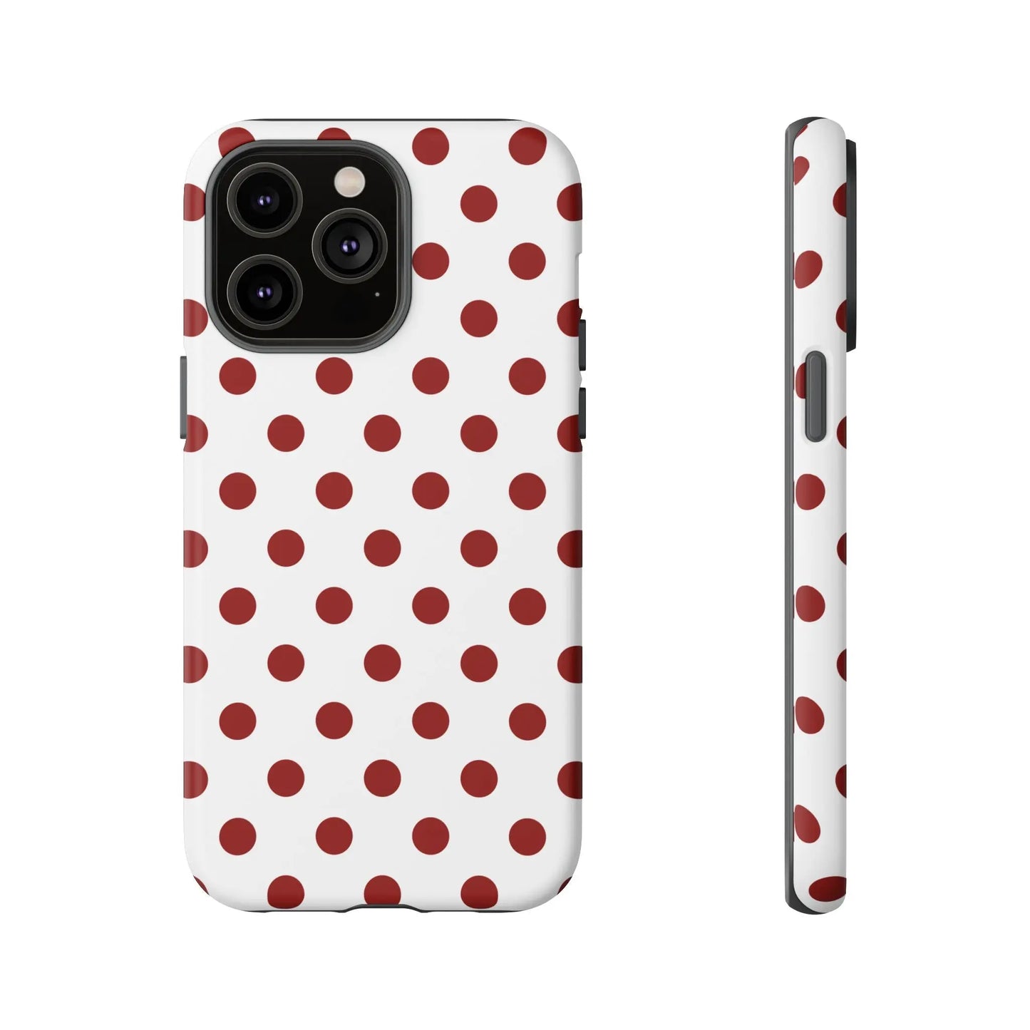 Cherry Red Polka dot Phone Case Cover - iPhone 14 Pro Max / Matte - Phone Case