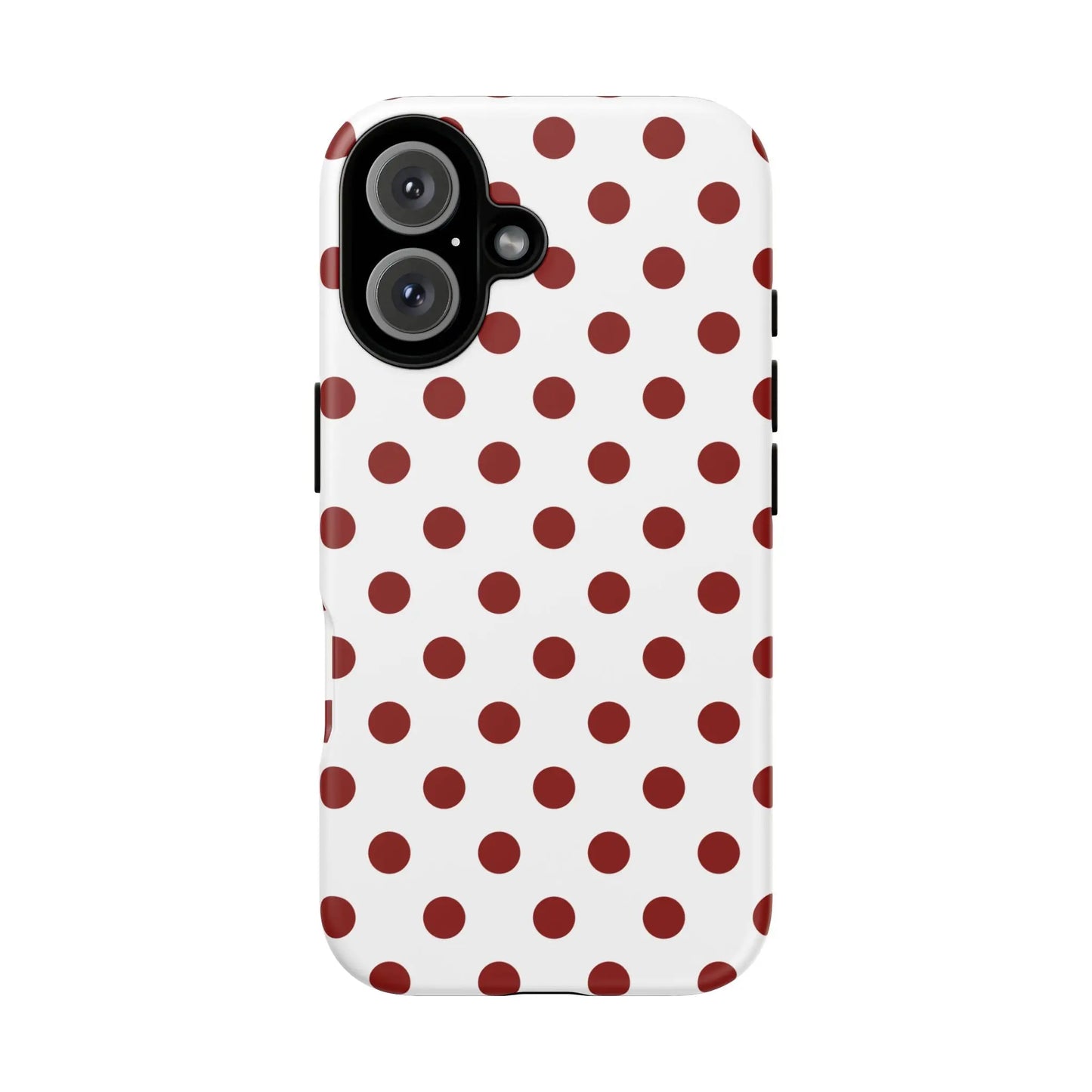 Cherry Red Polka dot Phone Case Cover - iPhone 16 / Matte - Phone Case
