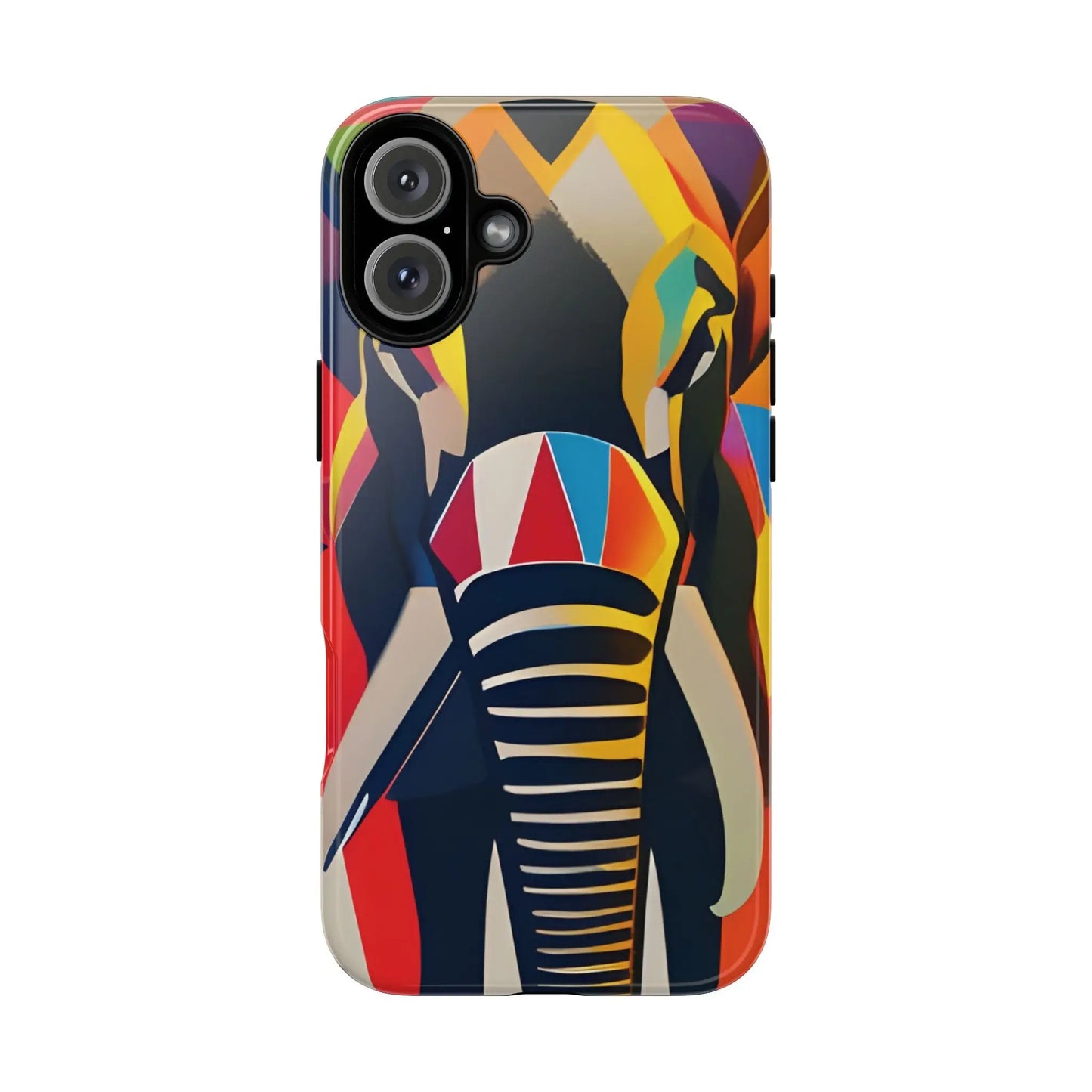 Elephant Print Tough phone Case, - iPhone 16 Plus / Glossy - Phone Case