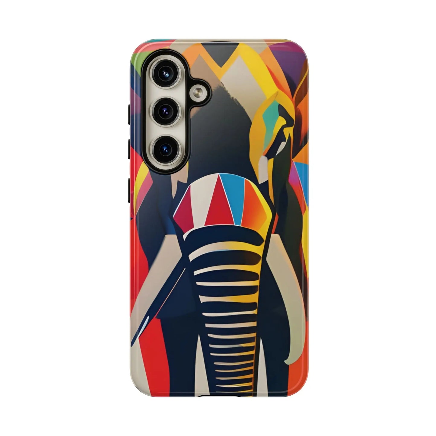 Elephant Print Tough phone Case, - Samsung Galaxy S24 / Glossy - Phone Case