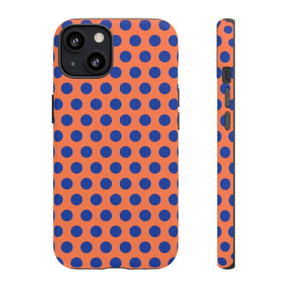 Orange Blue Polkadot Phone Case Cover - iPhone 13 / Matte - Phone Case