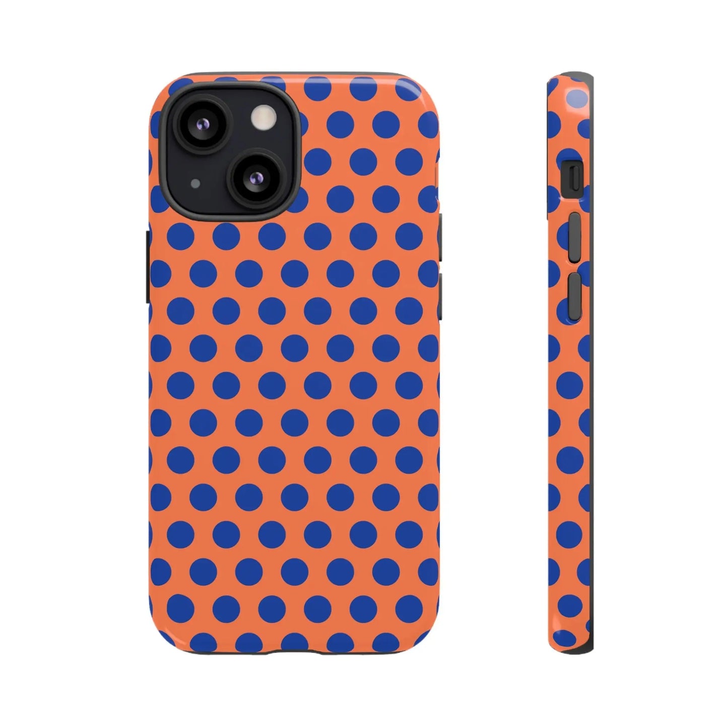 Orange Blue Polkadot Phone Case Cover - iPhone 13 Mini / Glossy - Phone Case