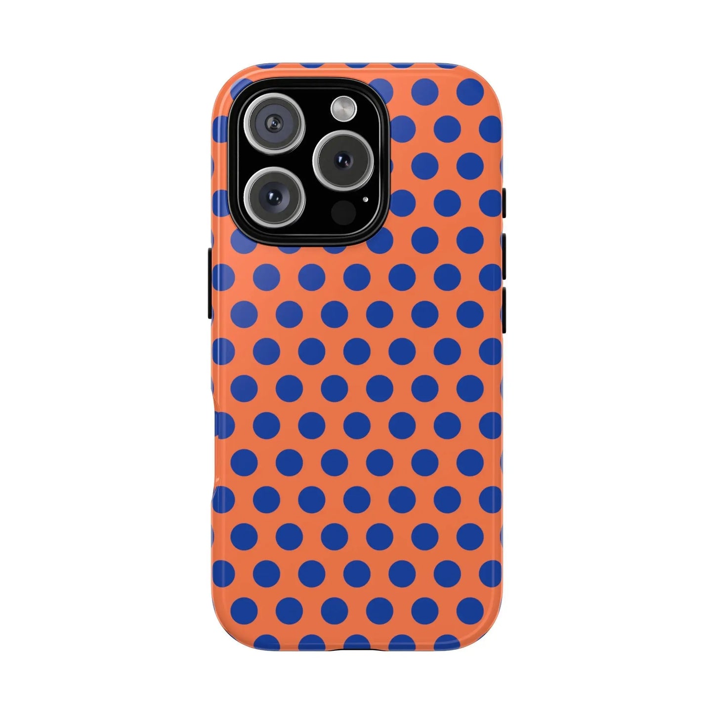 Orange Blue Polkadot Phone Case Cover - iPhone 16 Pro / Glossy - Phone Case