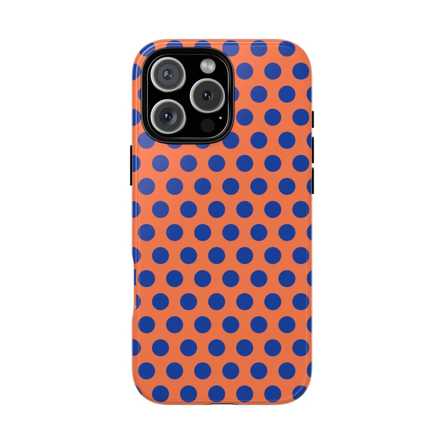 Orange Blue Polkadot Phone Case Cover - iPhone 16 Pro Max / Glossy - Phone Case