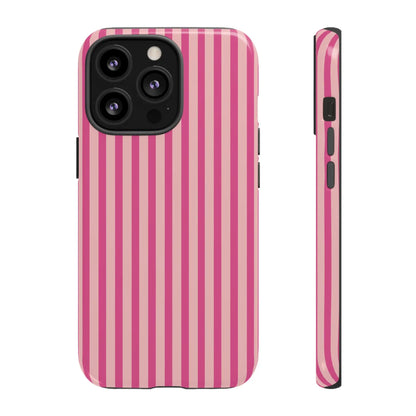 Pink Stripe Everyday Phone Case Cover Protective Smartphone Cover Trendy Accessories - iPhone 13 Pro / Glossy - Phone