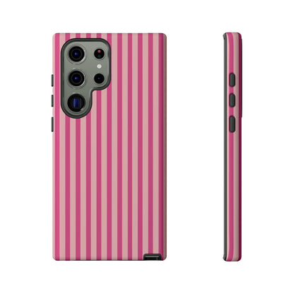 Pink Stripe Everyday Phone Case Cover Protective Smartphone Cover Trendy Accessories - Samsung Galaxy S23 Ultra
