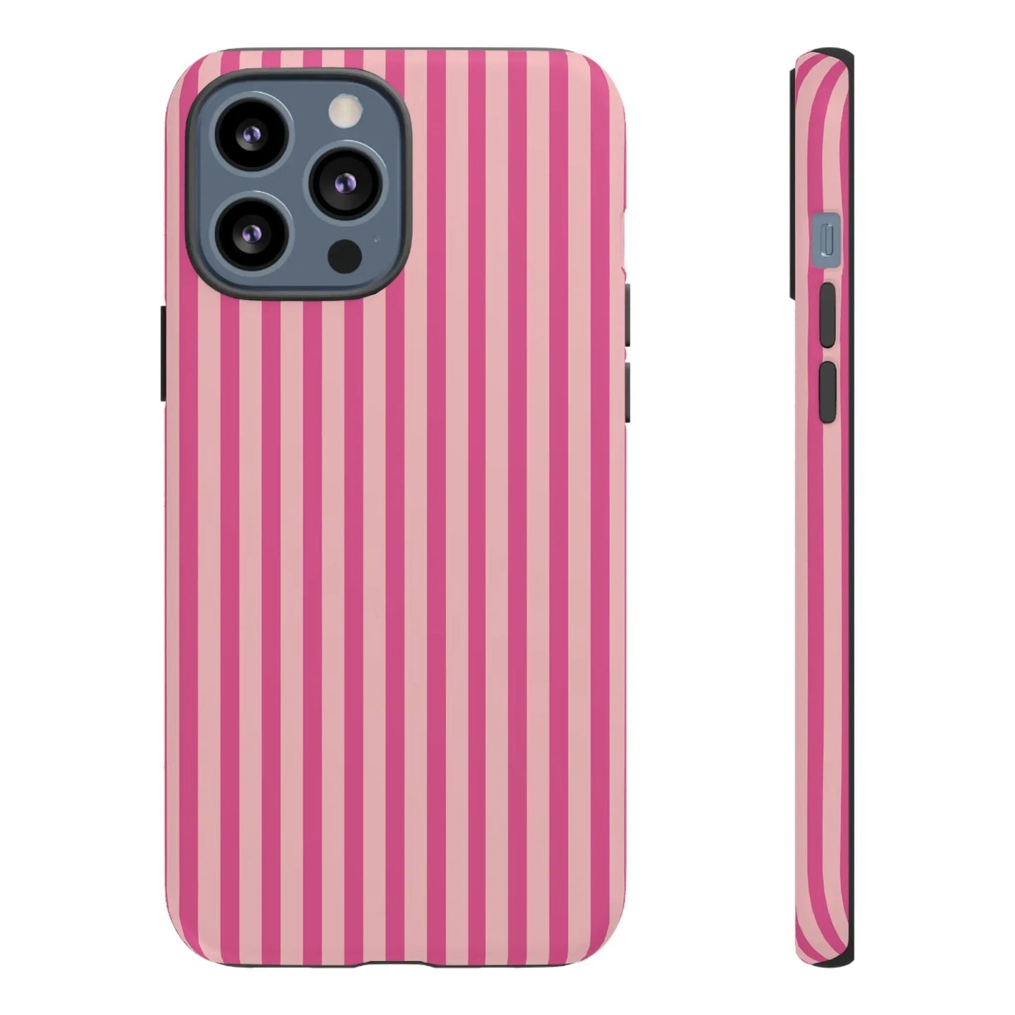 Pink Stripe Everyday Phone Case Cover Protective Smartphone Cover Trendy Accessories - iPhone 13 Pro Max / Matte