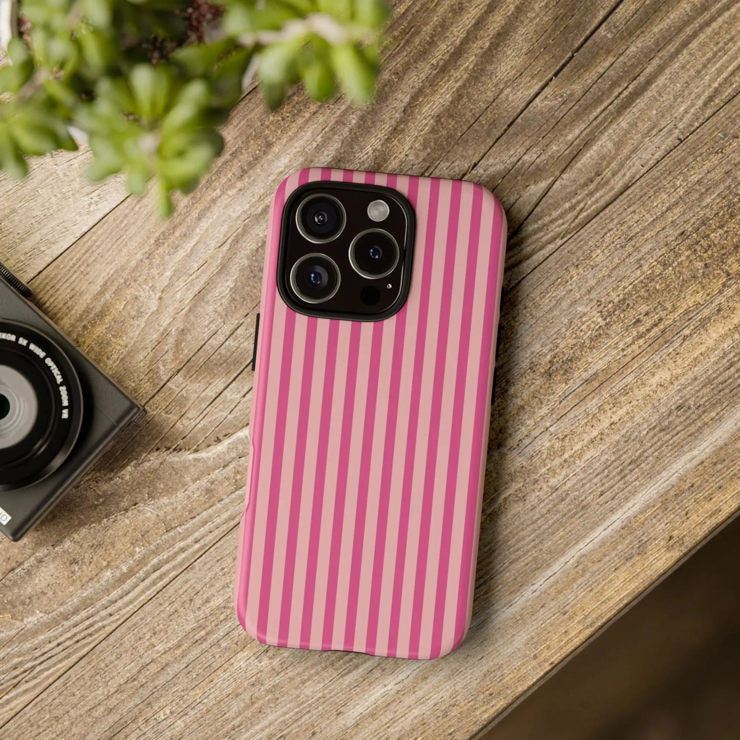 Pink Stripe Everyday Phone Case Cover Protective Smartphone Cover Trendy Accessories - Phone Case