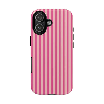 Pink Stripe Everyday Phone Case Cover Protective Smartphone Cover Trendy Accessories - iPhone 17 / Matte - Phone Case