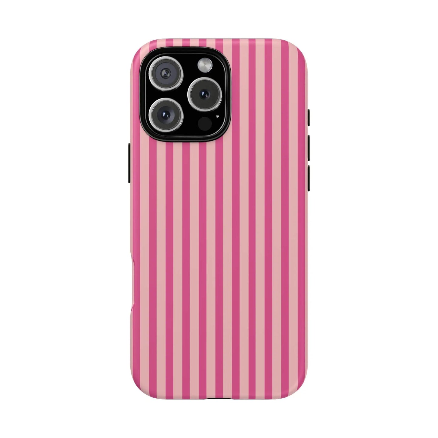 Pink Stripe Everyday Phone Case Cover Protective Smartphone Cover Trendy Accessories - iPhone 16 Pro Max / Matte