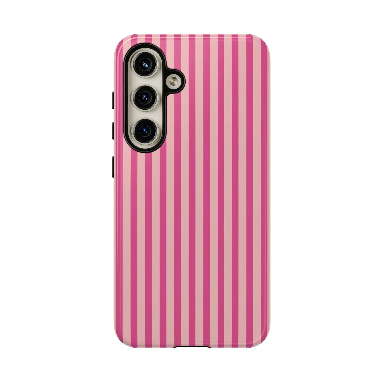 Pink Stripe Everyday Phone Case Cover Protective Smartphone Cover Trendy Accessories - Samsung Galaxy S24 / Glossy