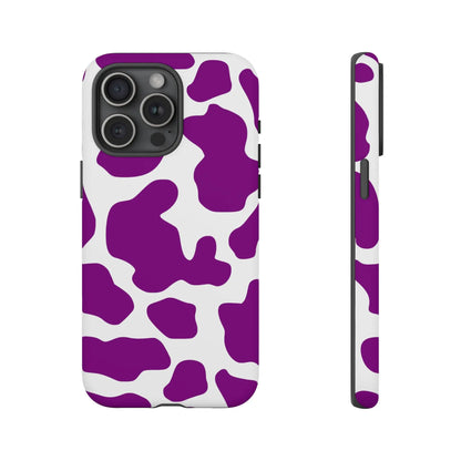 Purple Cow print Phone Case Cover - iPhone 15 Pro Max / Matte - Phone Case