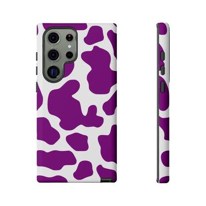 Purple Cow print Phone Case Cover - Samsung Galaxy S23 Ultra / Matte - Phone Case