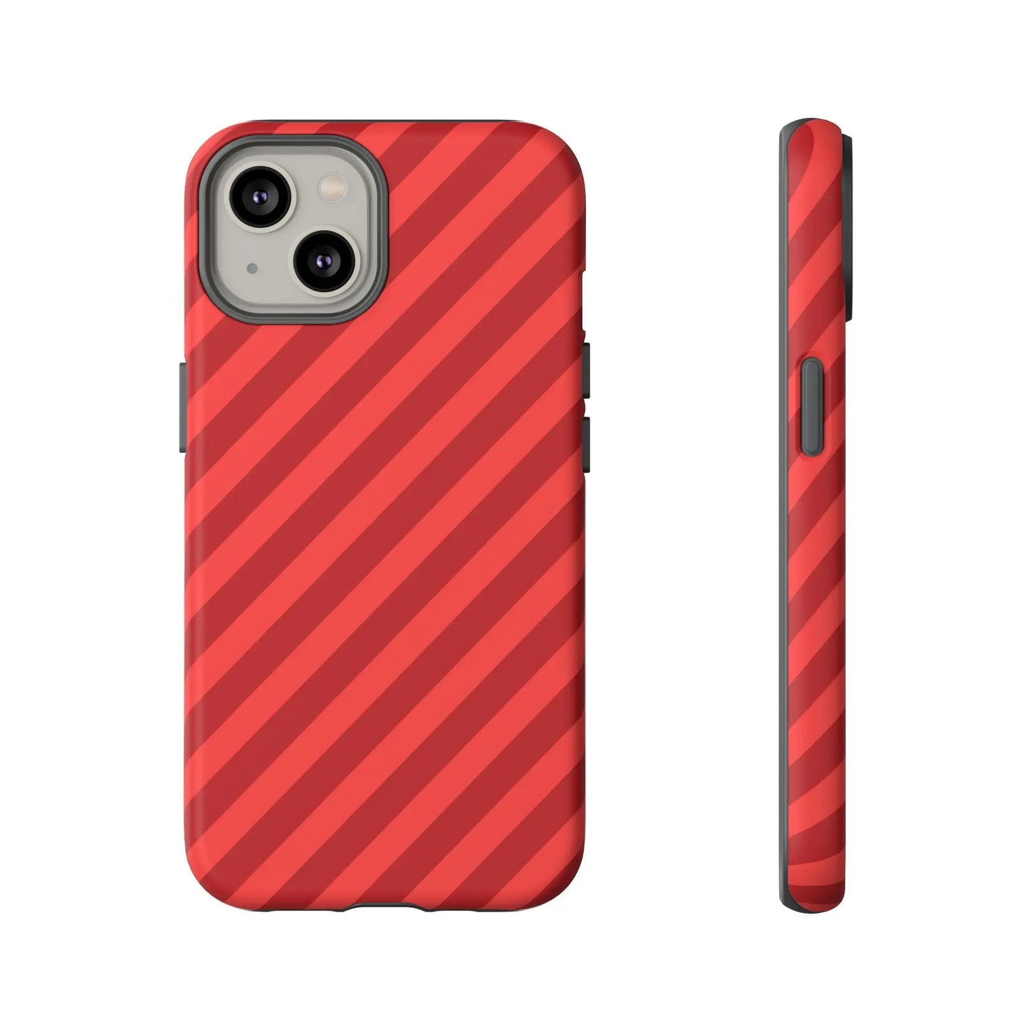 Red Stripes Hard Shell Phone CaseCover - iPhone 14 / Matte - Phone Case