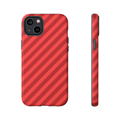 Red Stripes Hard Shell Phone CaseCover - iPhone 14 Plus / Matte - Phone Case