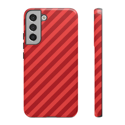 Red Stripes Hard Shell Phone CaseCover - Samsung Galaxy S22 Plus / Glossy - Phone Case