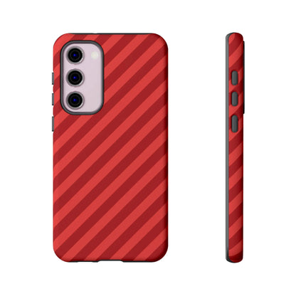 Red Stripes Hard Shell Phone CaseCover - Samsung Galaxy S23 Plus / Matte - Phone Case